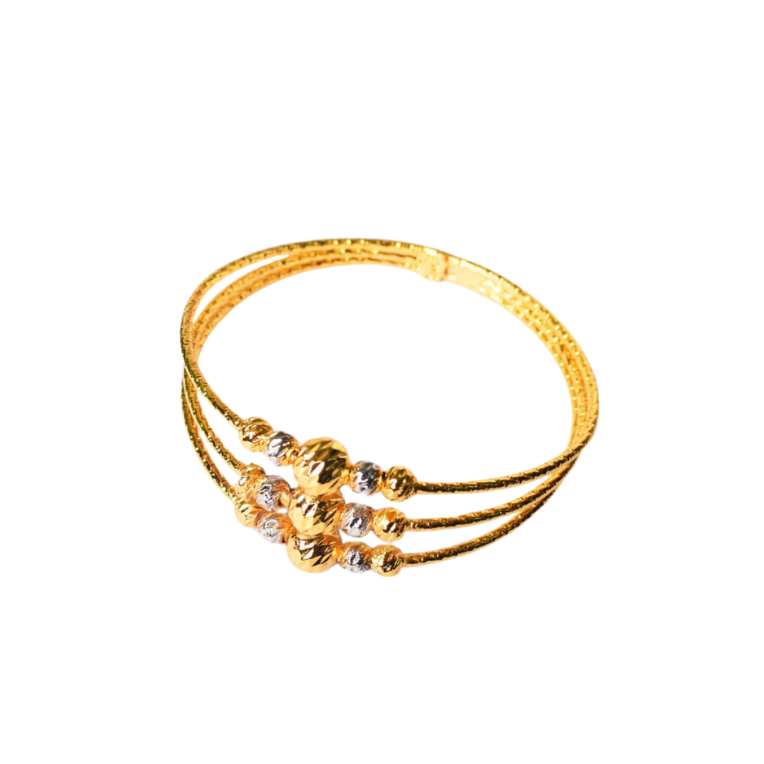 Bracelet Trend Boba 3 Layer Gold Chrome