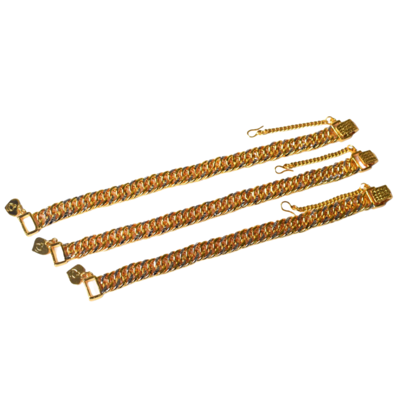 Bracelet Lipan Licin Gold Chrome 1CM