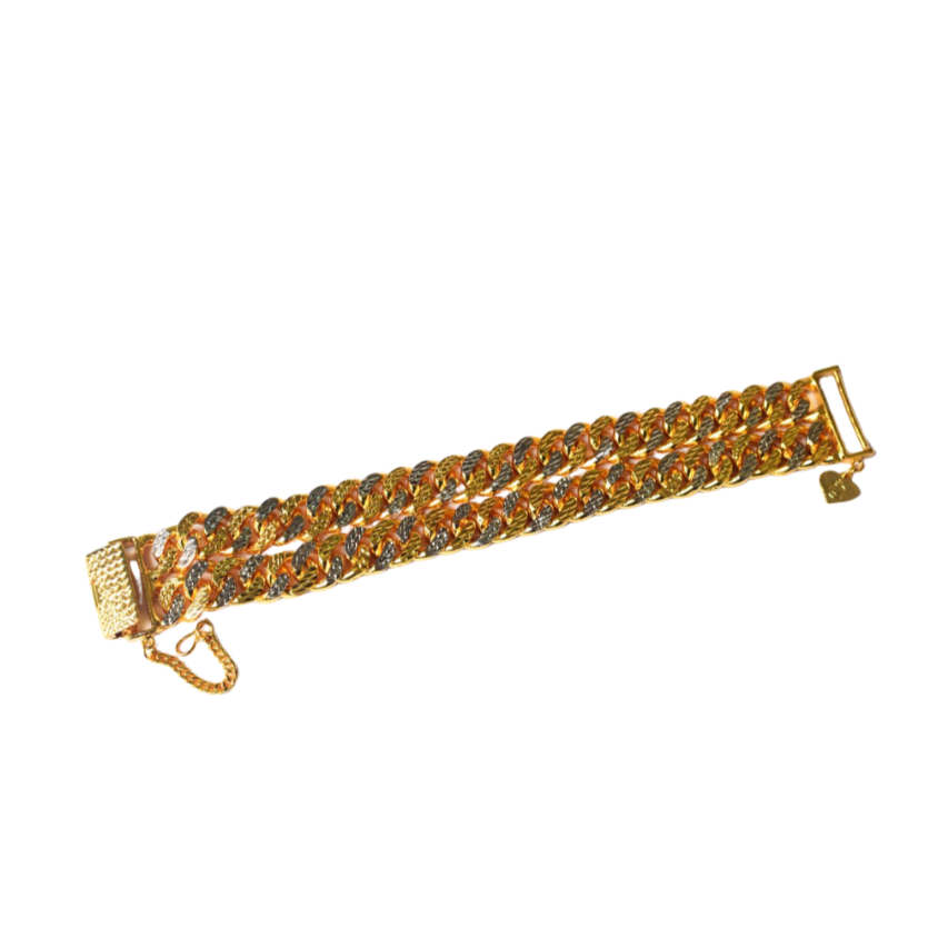 Bracelet Trend Dunhill Twin Gold Chrome 2CM