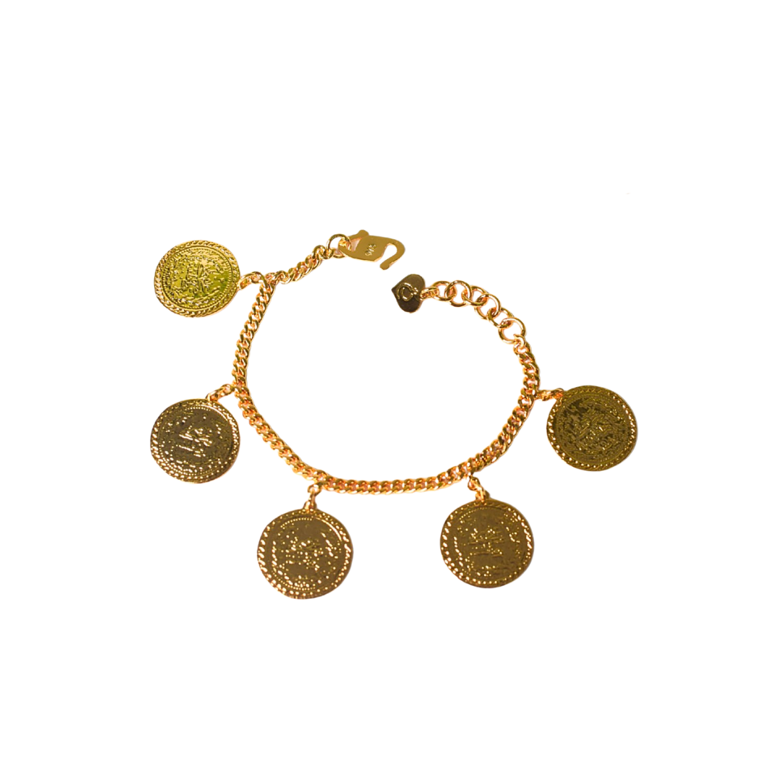 Bracelet Trend Sauh Duit Syiling Full Gold