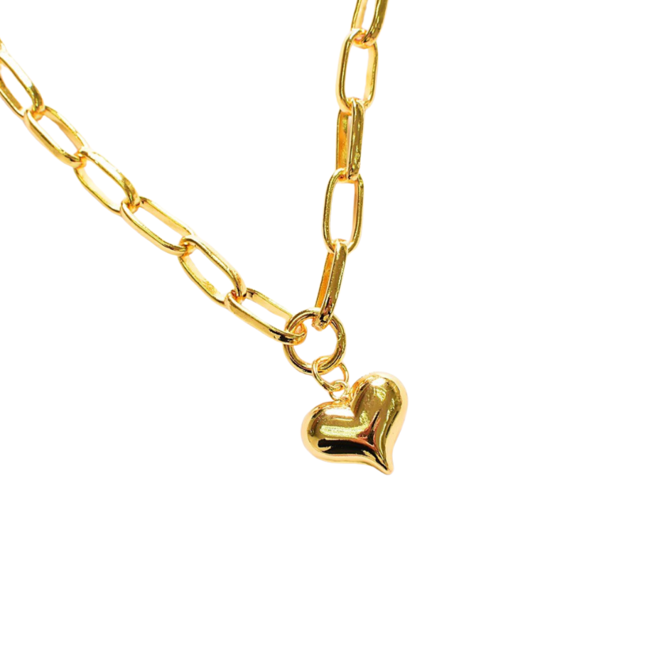 Necklace Trend Paper Clip Single Love