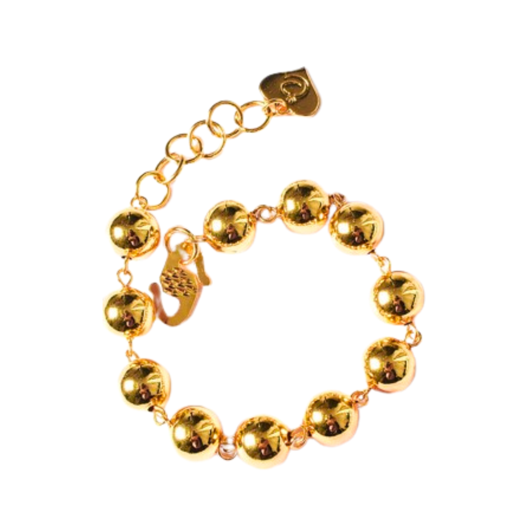 Bracelet Trend Plain Beads Full Gold