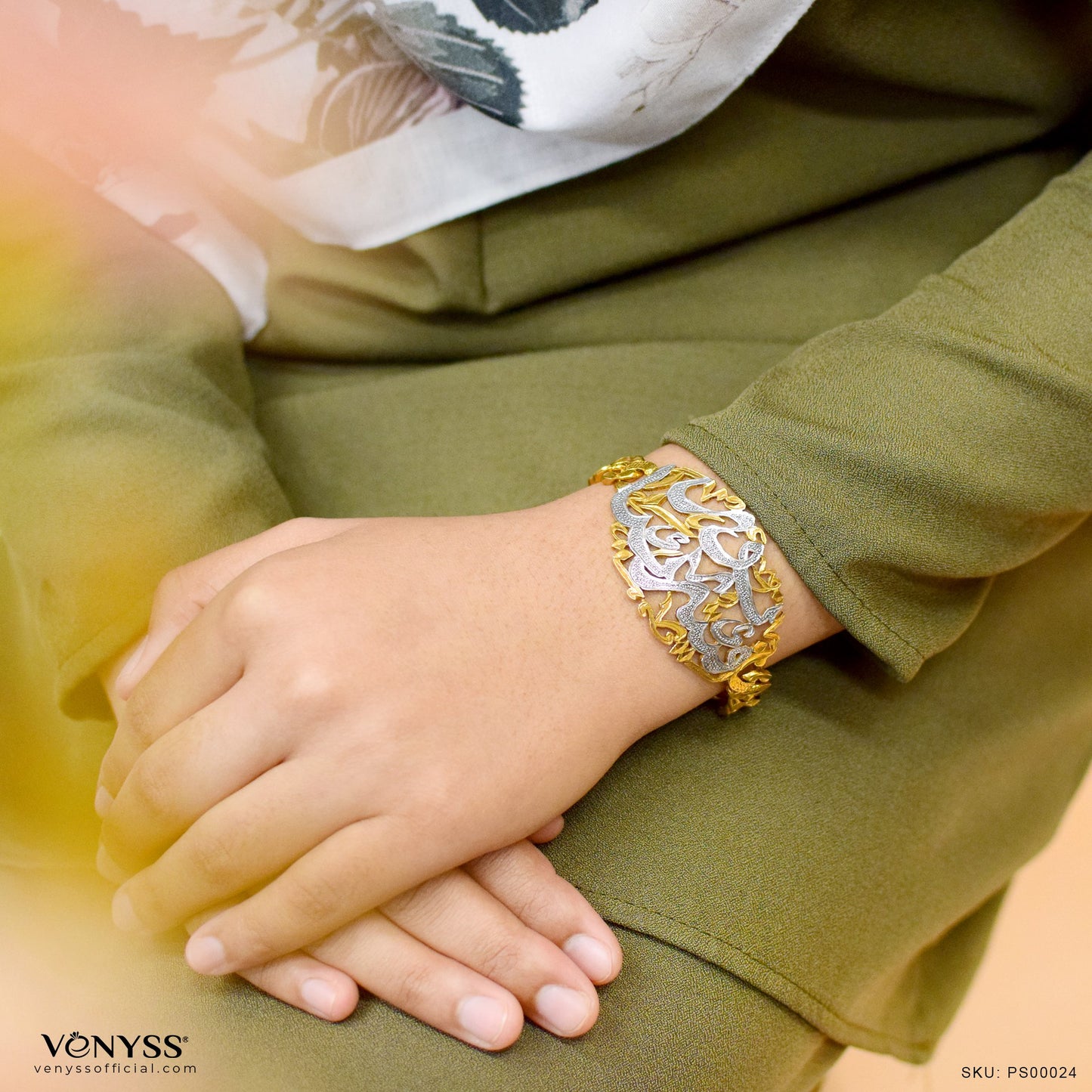 Bracelet Arabic Kerawang (9mm)