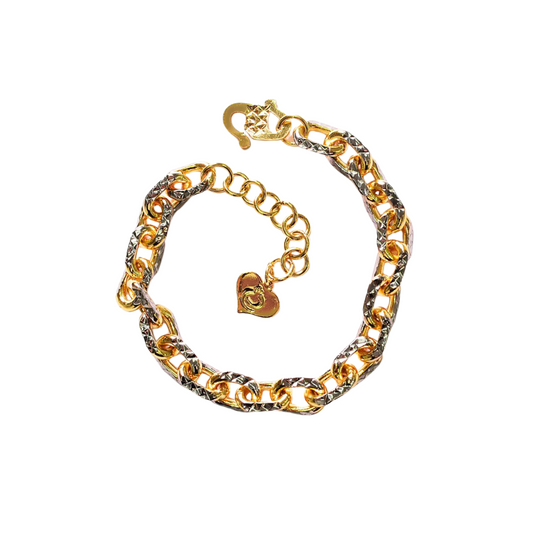 Bracelet Trend Sauh Pahat Kosong Gold Chrome